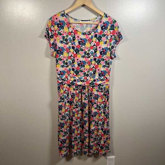 Boden Amelie Jersey Dress Size 10 Floral Preppy Twee Work Teacher Stretch - Picture 1 of 9